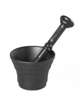 Moździerz do przypraw + tłuczek żeliwny 8 cm