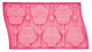 PAV - Forma do lizaków CUPCAKES, różowa