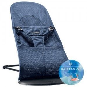 BABYBJORN - leżaczek BALANCE SOFT MESH - Ciemnoniebieski