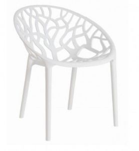 Krzesło Coral White Glossy
