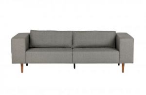 Woood Sofa BJORK 3-osobowa z drewnianymi nogami szara - Woood 375684-750