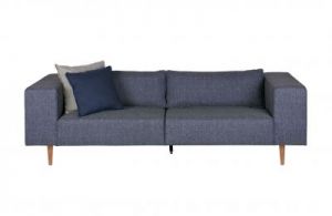Woood Sofa BJORK 3-osobowa z drewnianymi nogami denim - Woood 375684-755