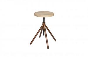 Woood Stołek industrialny LILY miedziany - Woood 375736-K