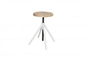 Woood Stołek industrialny LILY biały - Woood 375736-W