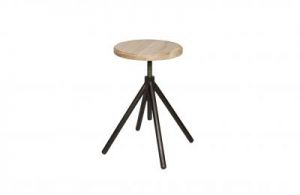 Woood Stołek industrialny LILY czarny - Woood 375736-Z