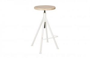 Woood Wysoki stołek industrialny LILY biały - Woood 375737-W