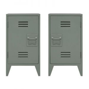 HK Living Zestaw szafek nocnych oliwkowe - HK Living MKA1002