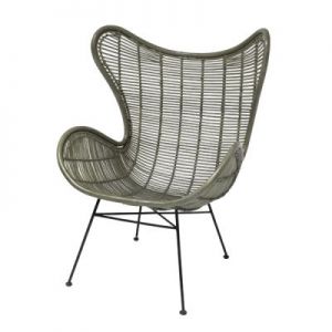HK Living Fotel rattanowy EGG oliwkowy - HK Living MZM4008