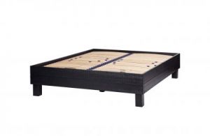 Woood Łóżko zdobione w jodłę czarna 160cm - Woood 360341-Z